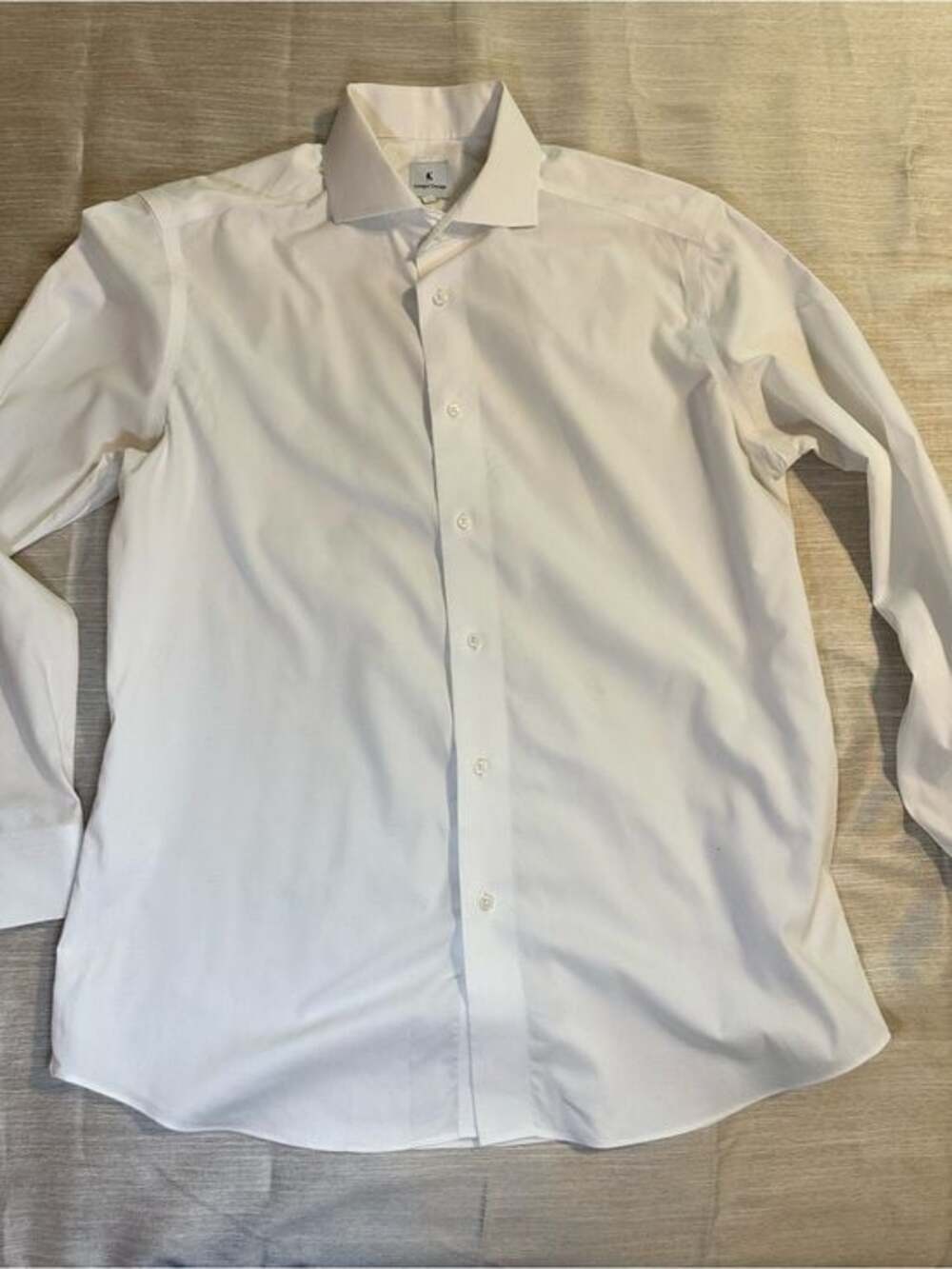 Granger Owing Men's White Dress Shirt - Classic Button-Down Size M